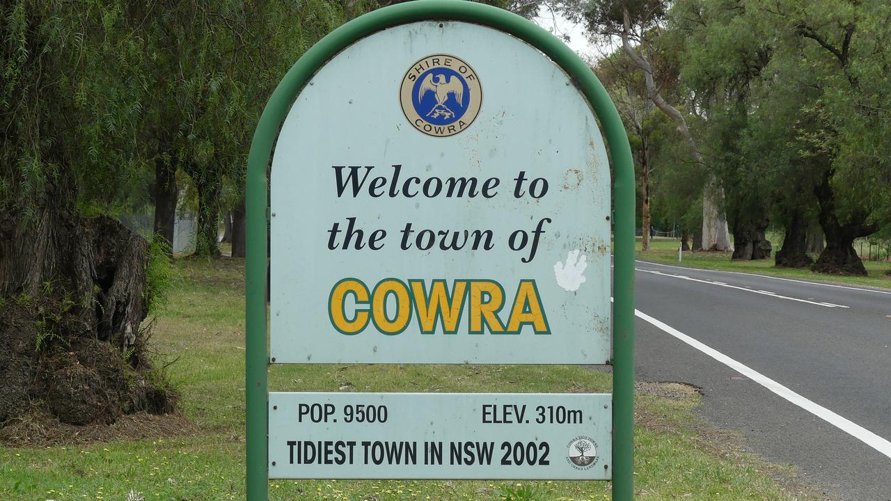 The welcome sign in Cowra (file image)
