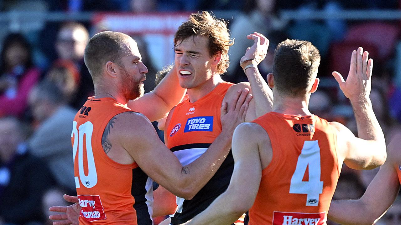 The Giants beat the Dockers by 21 points in Canberra.