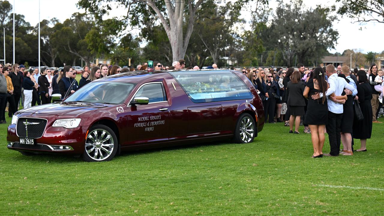 Funeral service for Molly Ticehurst at Forbes Rugby Union Grounds
