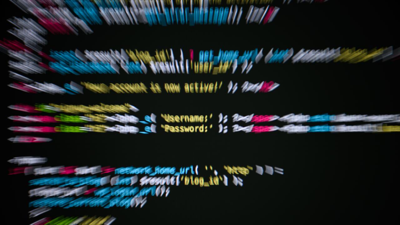 Code displayed on a computer screen (file image)
