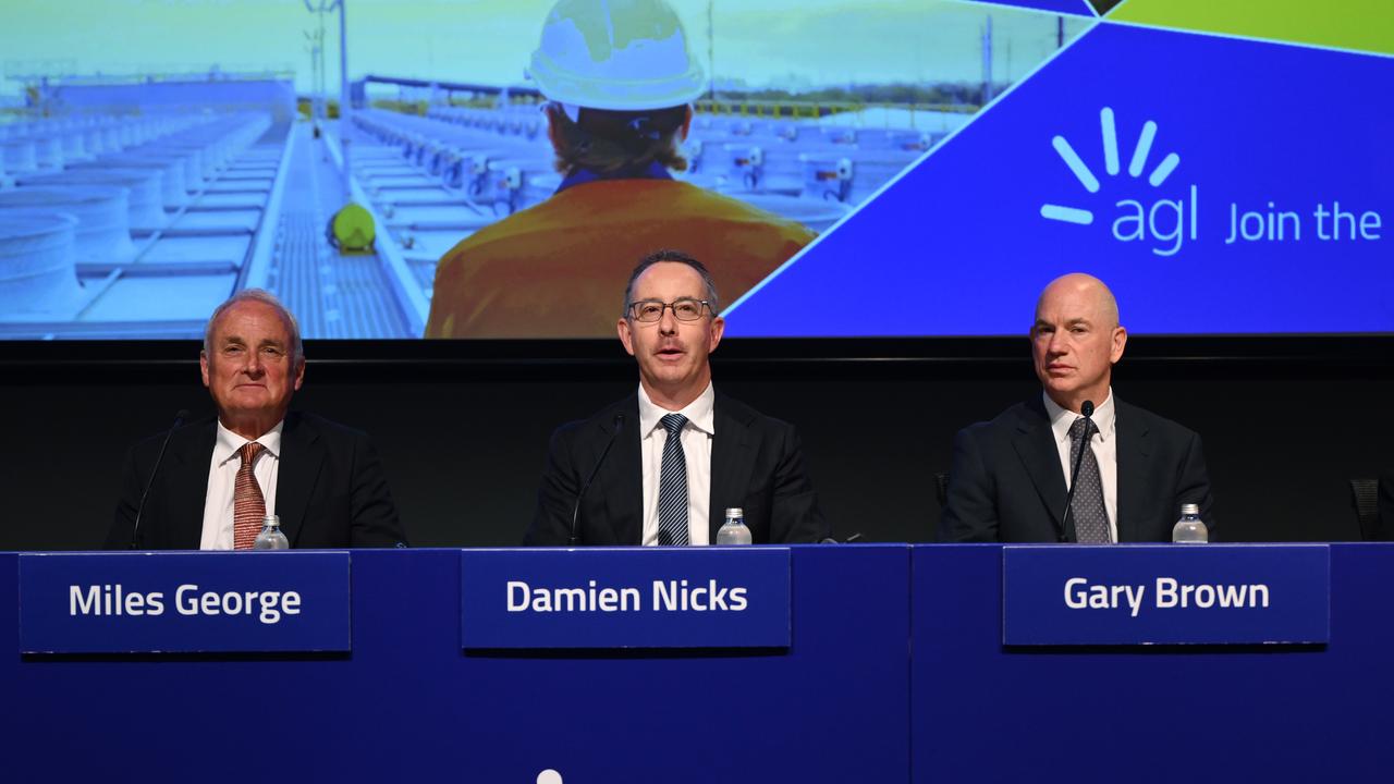 Miles George, Damien Nicks and Gary Brown at the AGL AGM