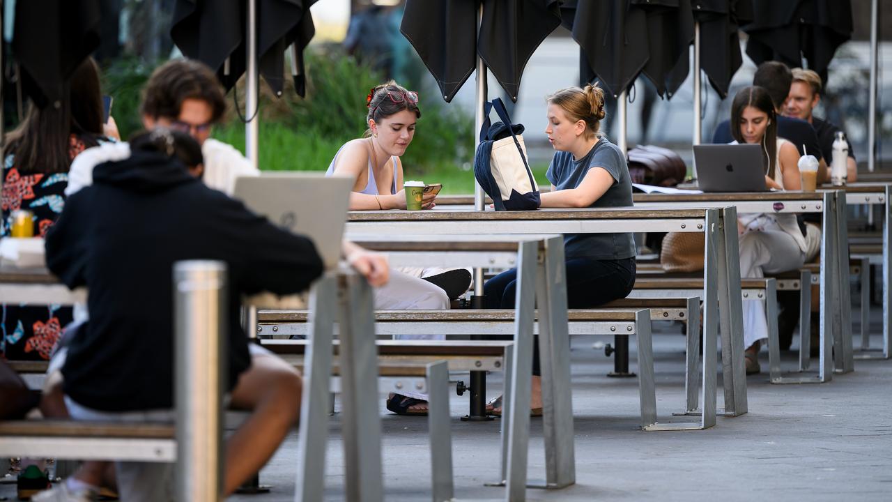 Students on a university campus (file image)
