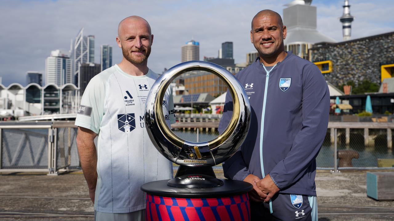 Sydney FC captain Rhyan Grant and coach Patrick Kisnorbo