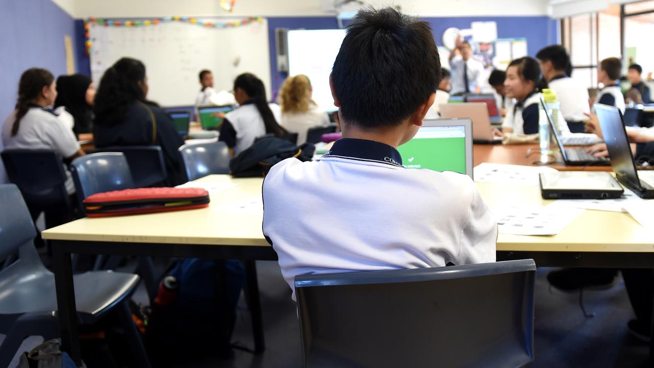 Students attend a class at Alexandria Park Community School in Sydney