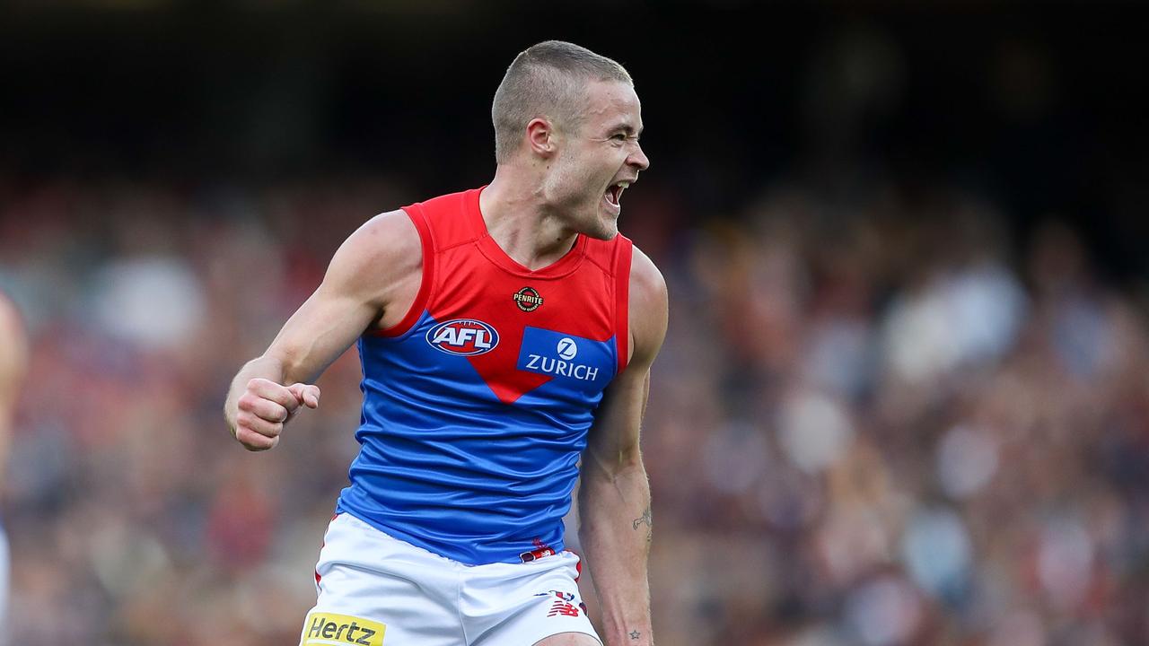 Kade Chandler marked his 100th AFL games with four goals.