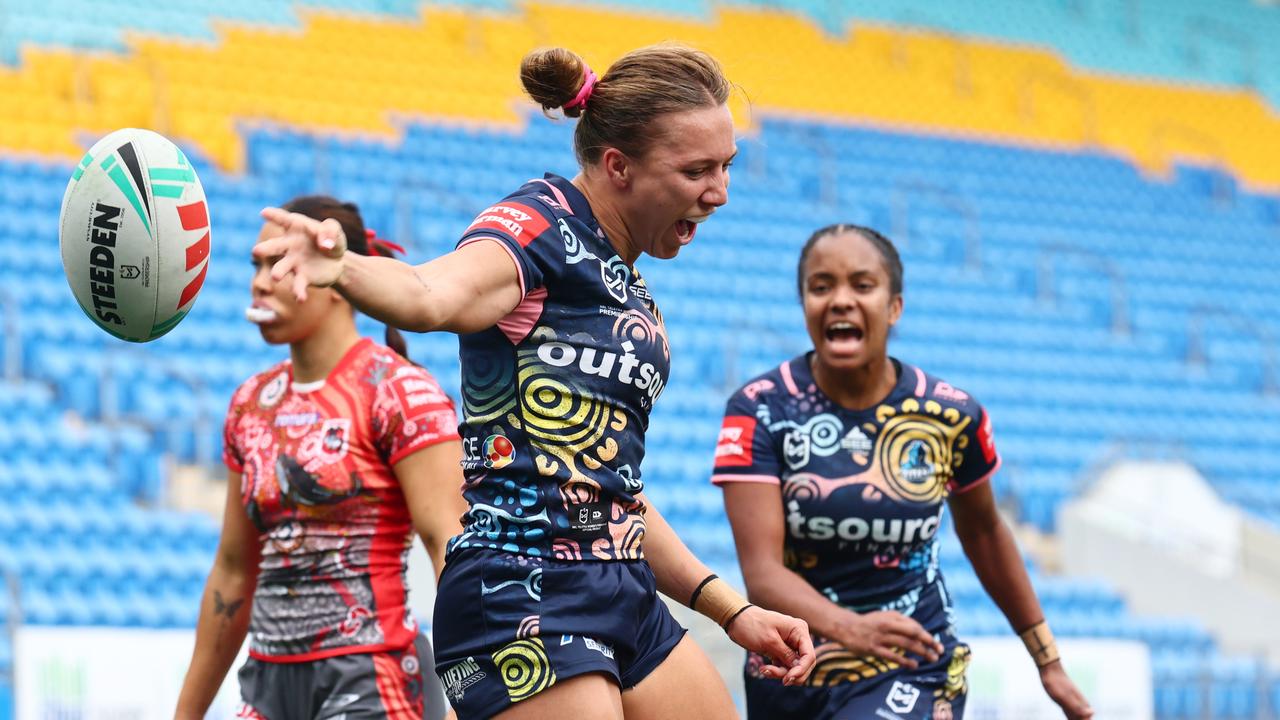 Teagan Levi celebrates