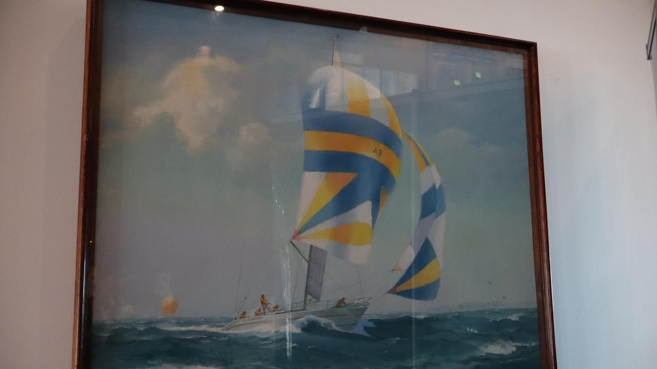 image of painting of Charlestown yacht