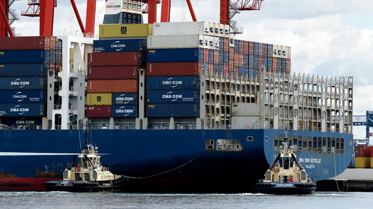 A large container ship (file image)