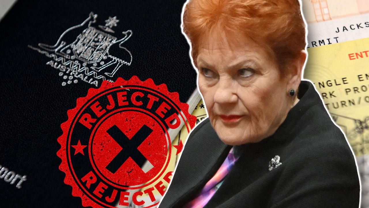 Composite of Pauline Hanson regarding migration