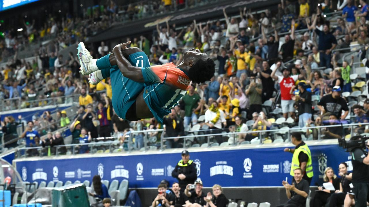 Socceroos striker Nestory Irankunda