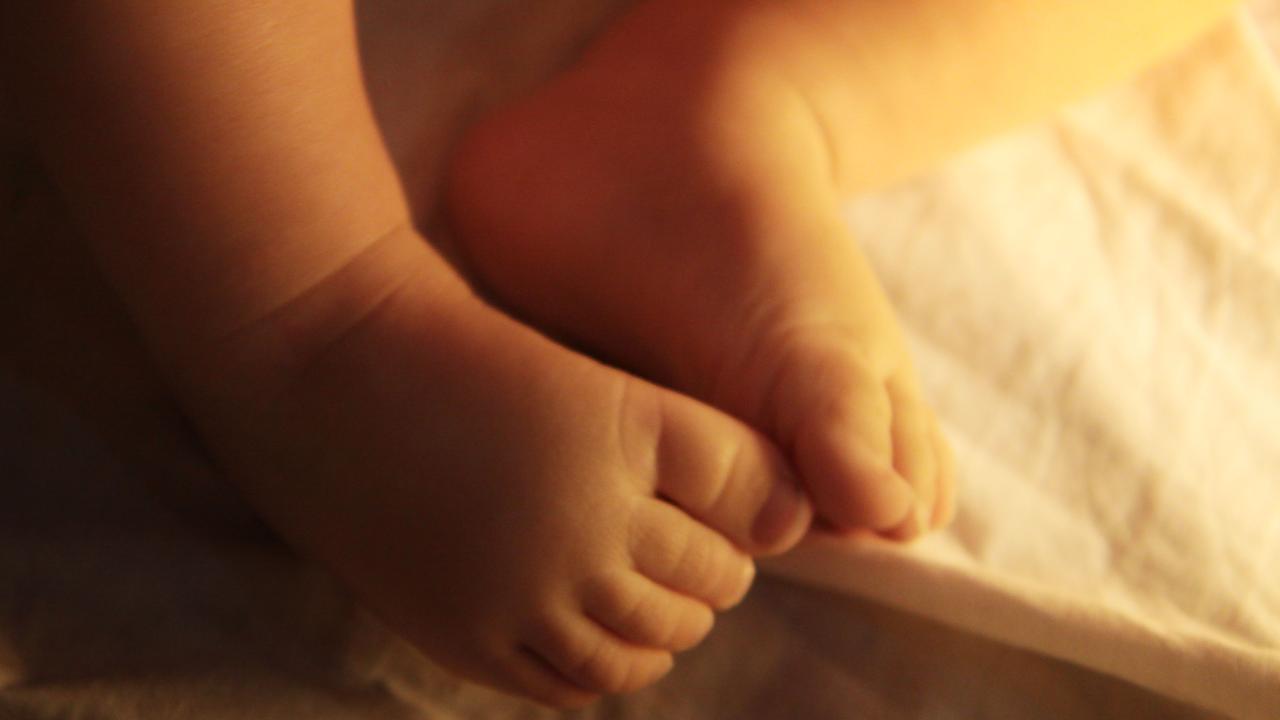 A baby's feet (file image)