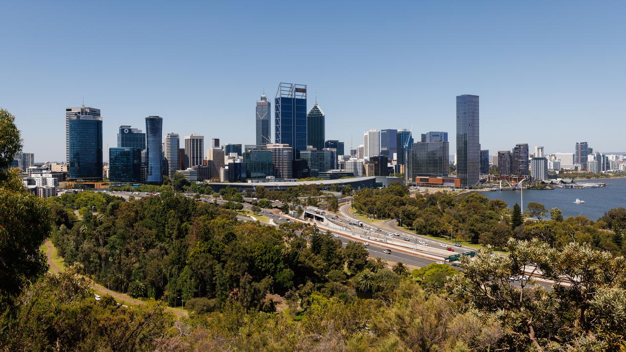 Perth cityscape from Kings Park