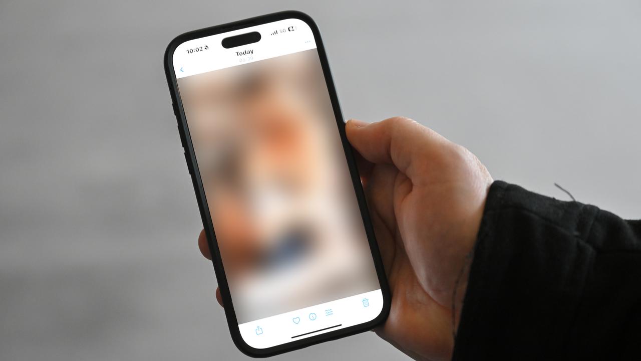 Child abuse depiction on phone (file)