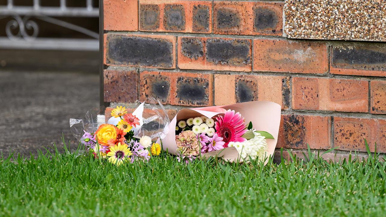 Floral tributes at Chris Baghsarian's home