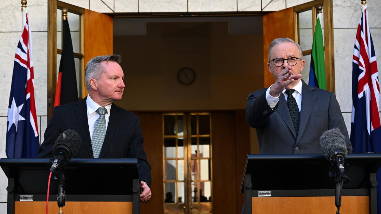 Anthony Albanese and Australian Energy Minister Chris Bowen