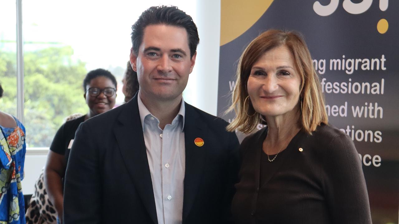 Violet Roumeliotis and John Hartman