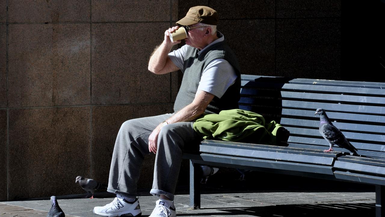 An elderly man drinks a coffee (file image)