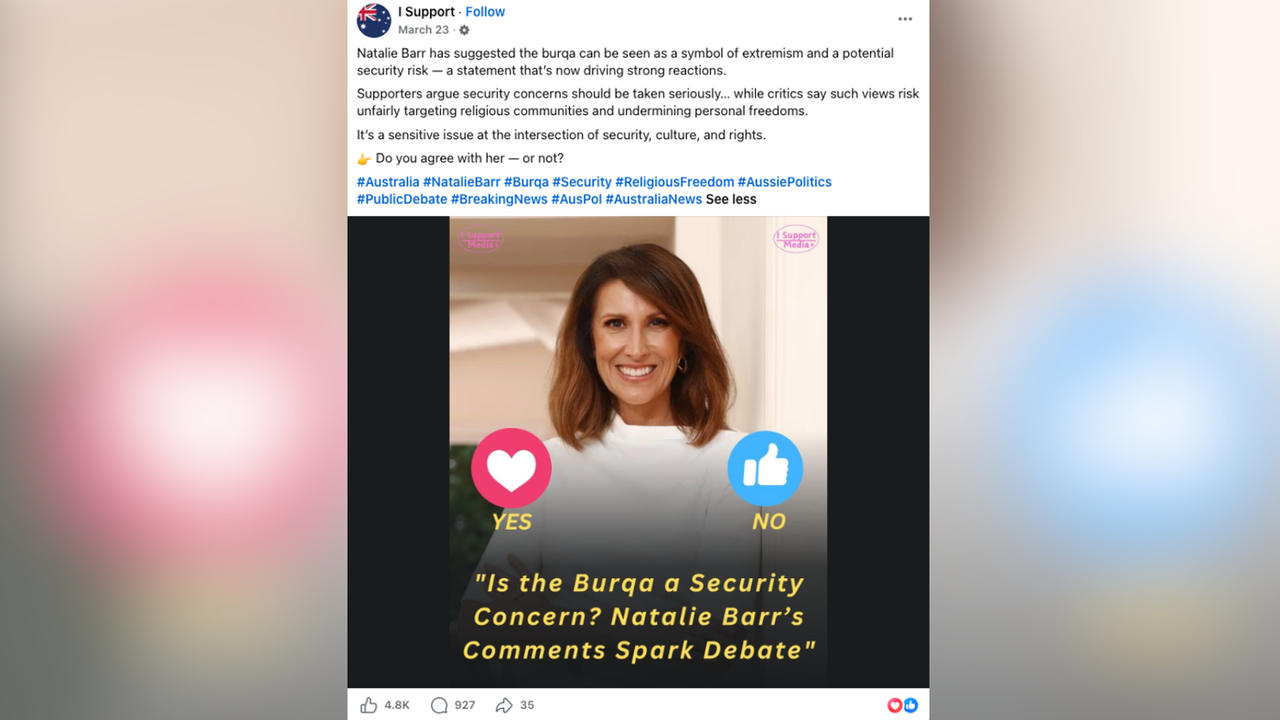 A screenshot of a Facebook post.