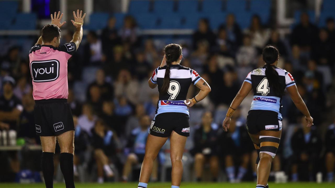 Cronulla's Annessa Biddle spent some time in the sin bin