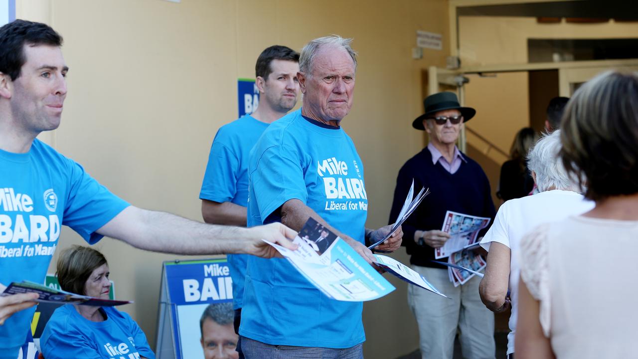 Bruce Baird at the Queenscliff Surf Life Saving Club polling booth