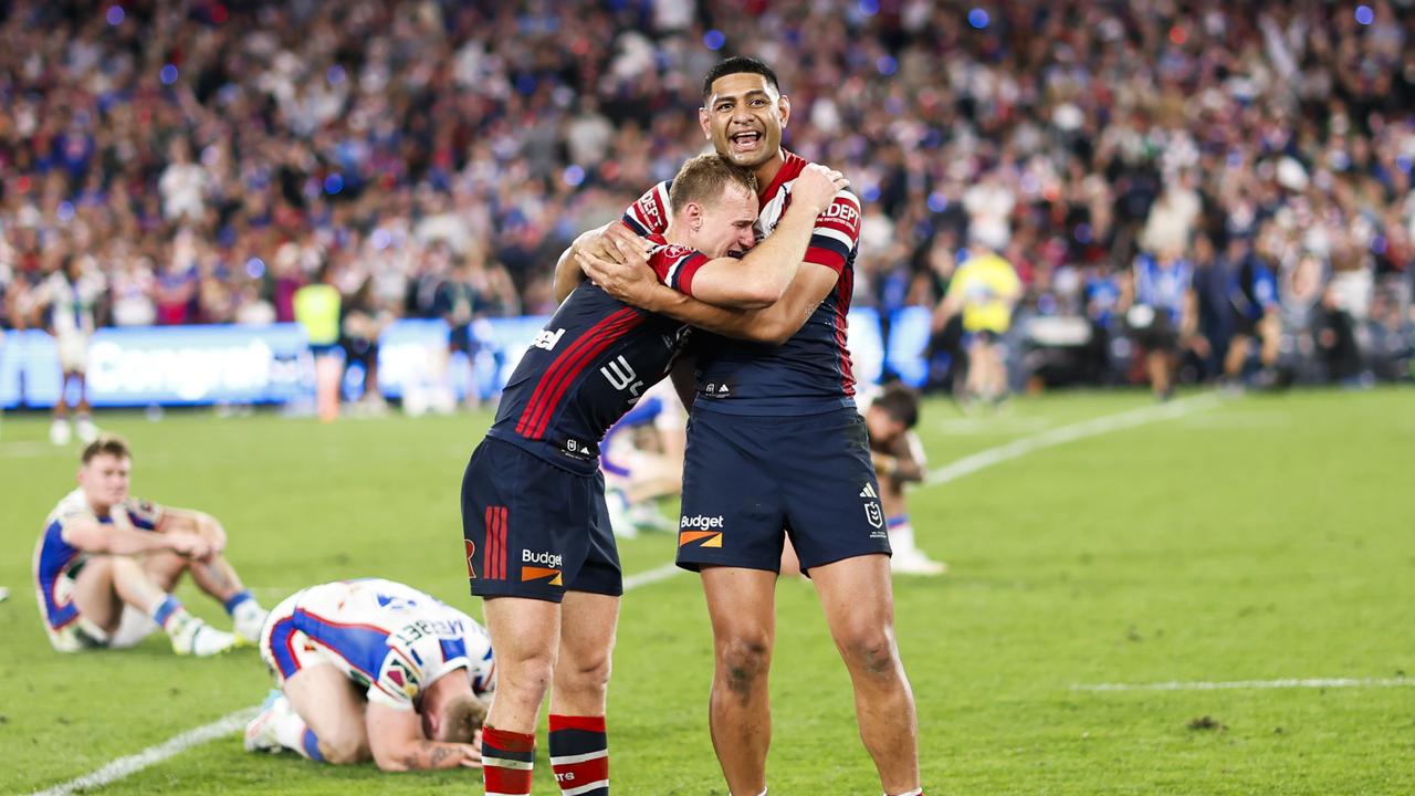 (L-R) Daly Cherry-Evans and Daniel Tupou.