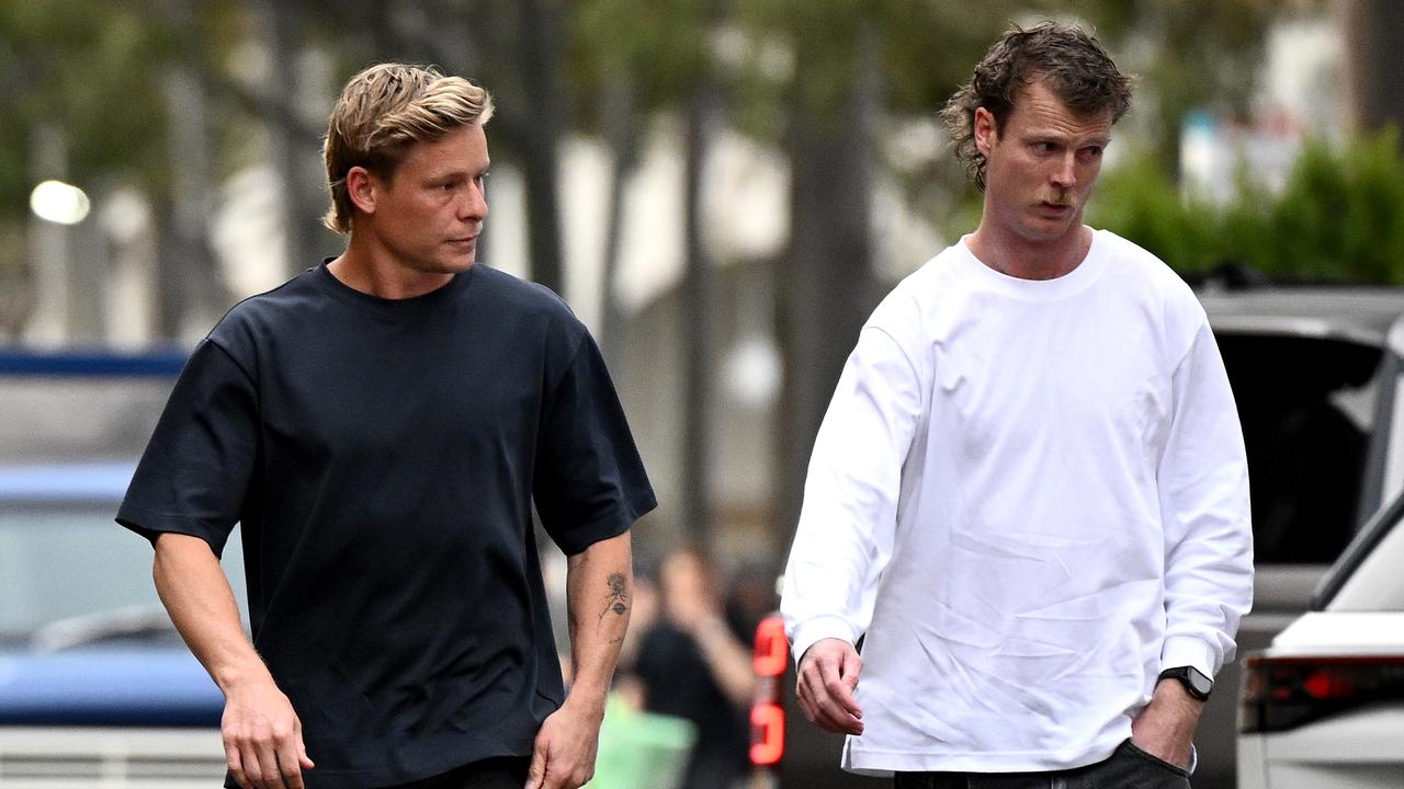 Swans players Isaac Heeney and Nick Blakey