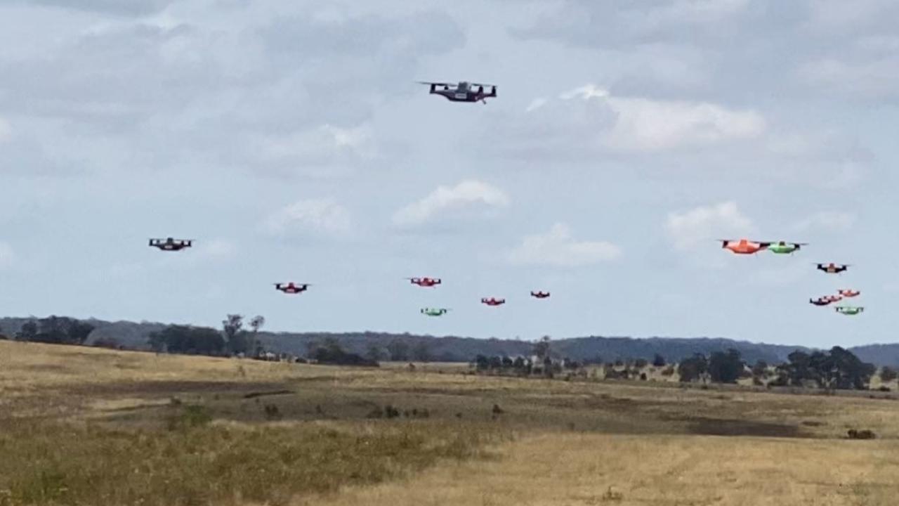 Drones manufactured by ASX-listed Boresight (file)