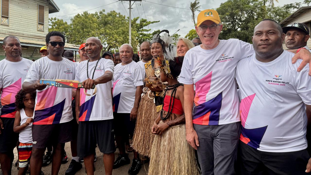 Ewen McDonald at the Kings Baton Relay in Port Moresby (file image)