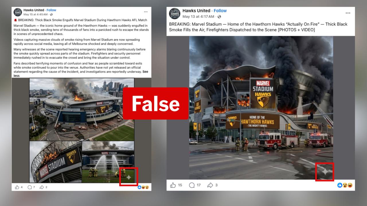 AI-generated images posted by Hawks United