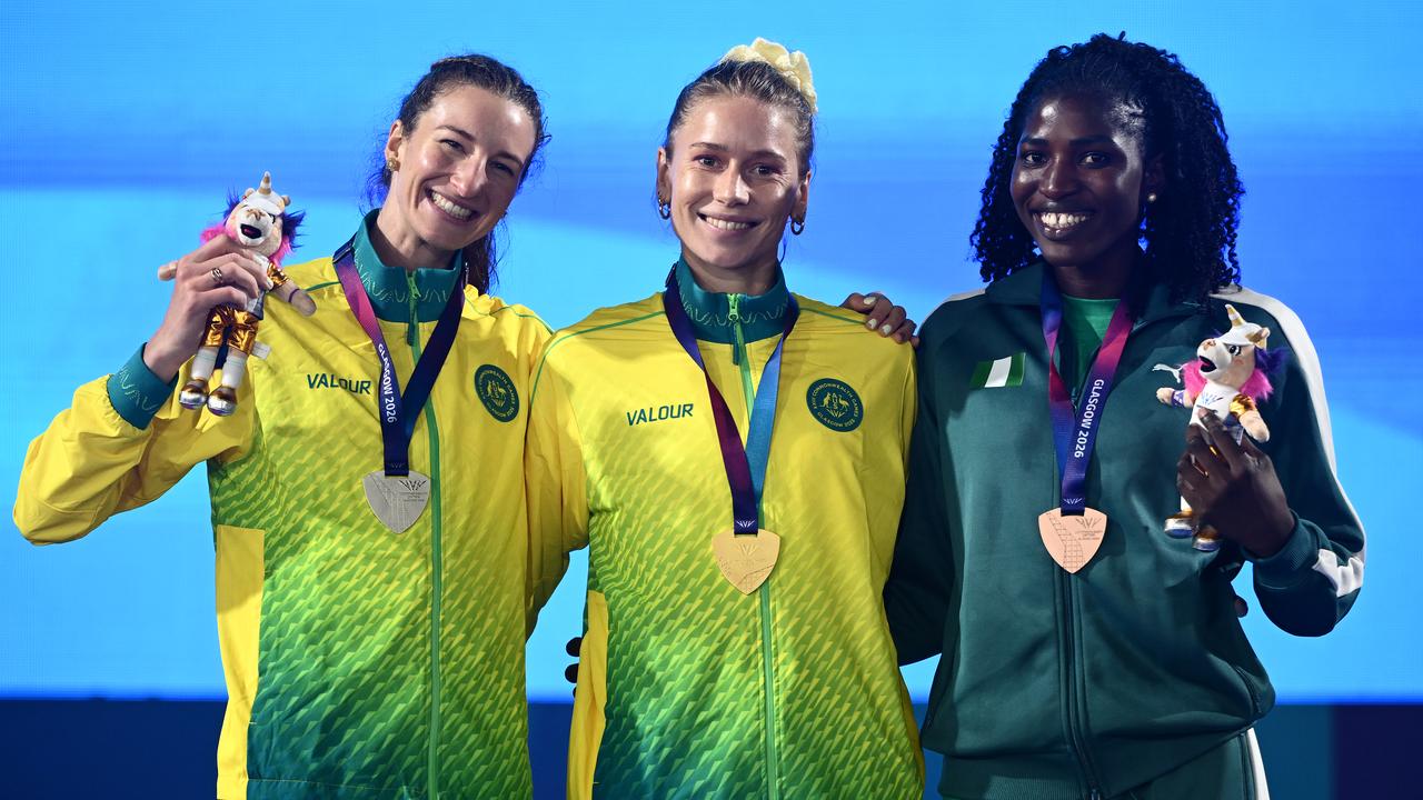 (L-R) Nicola Olyslagers, Eleanor Patterson, Temitope Simbiat Adeshina.