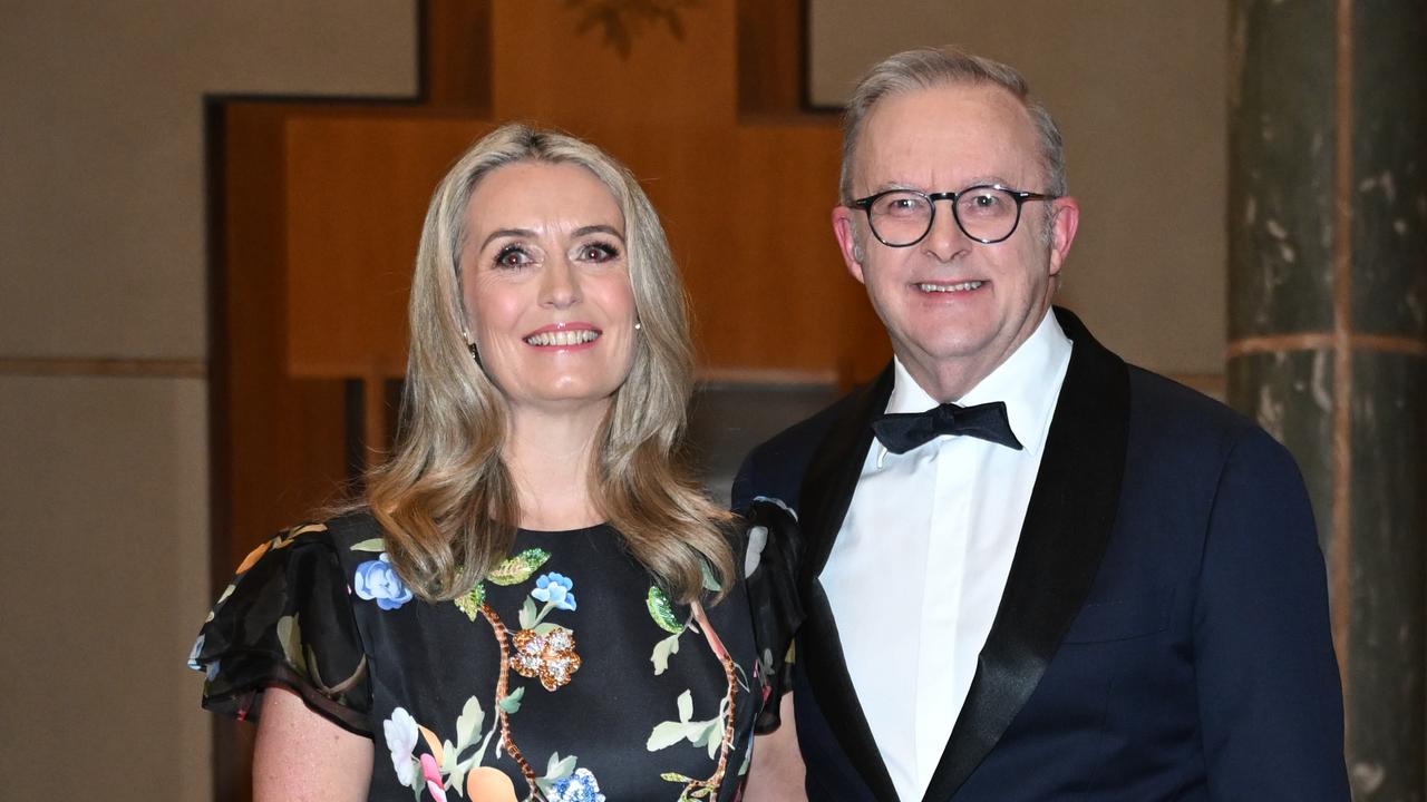 Anthony Albanese and wife Jodie Haydon at the 2026 Midwinter Ball