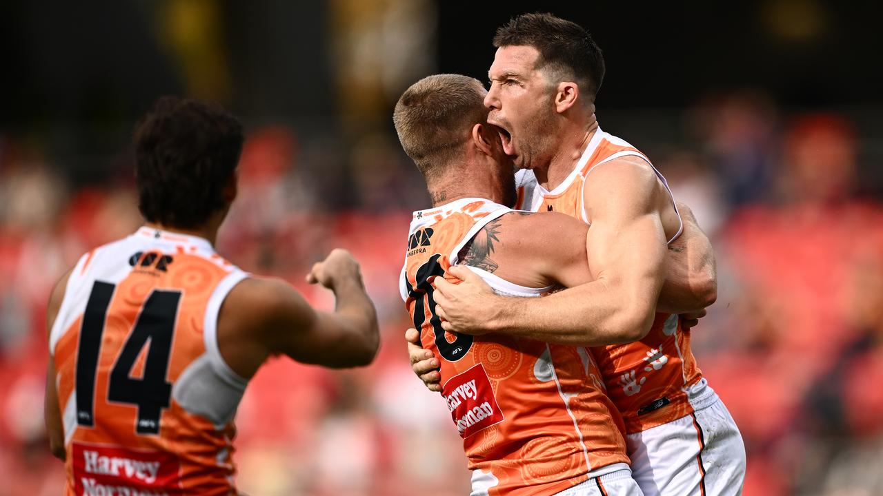 Captain Toby Greene led by example with five goals for the Giants.