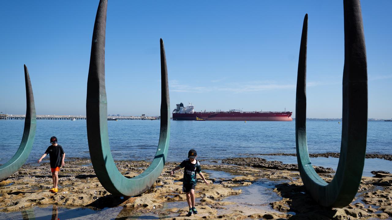 Arriving oil tanker at Kurnell in Sydney