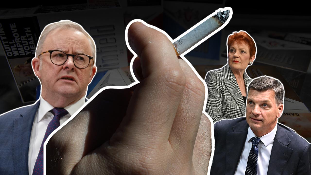 A cigarette and political leaders 