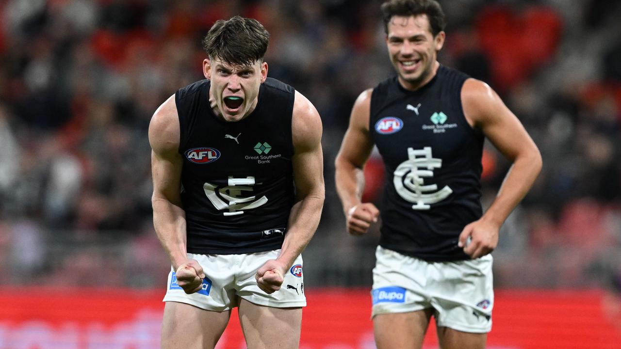 Sam Walsh played a pivotal part in the Blues' victory.
