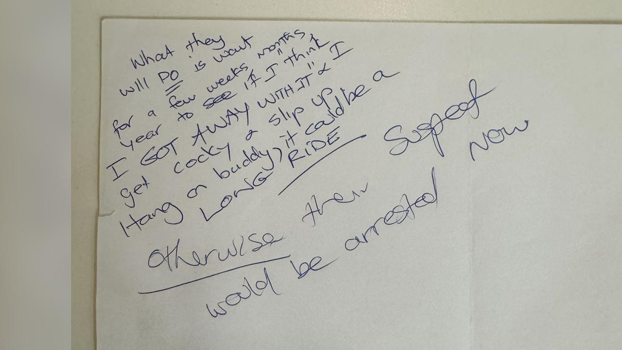 handwritten note beginning: What they will do is wait for a few weeks