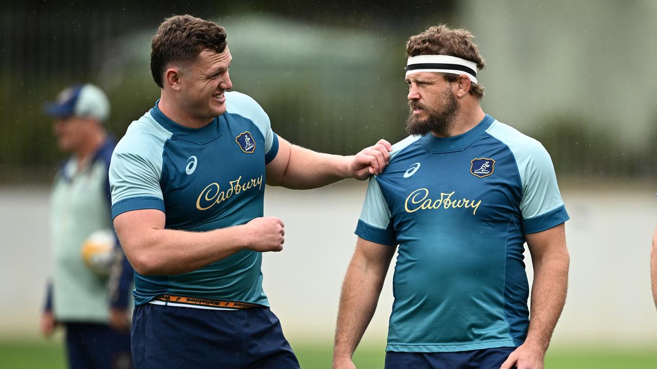 Angus Bell (left) and James Slipper (right)