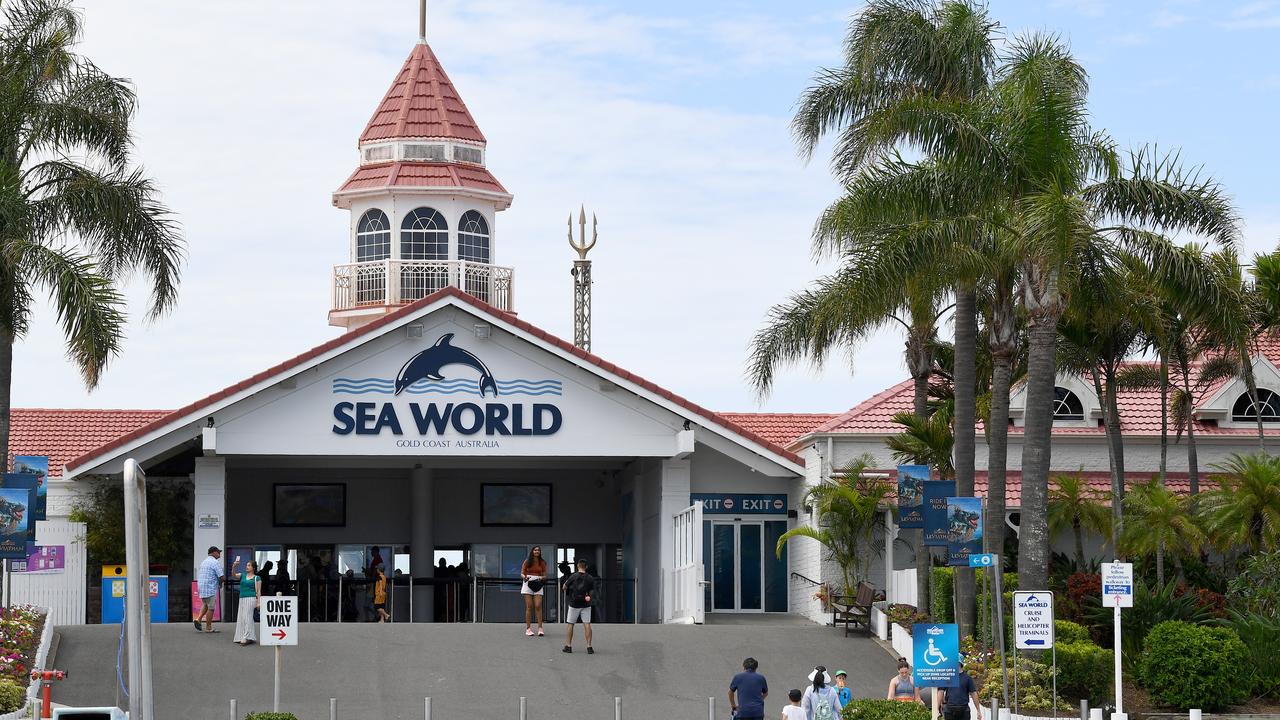 an general view of Sea World entrance