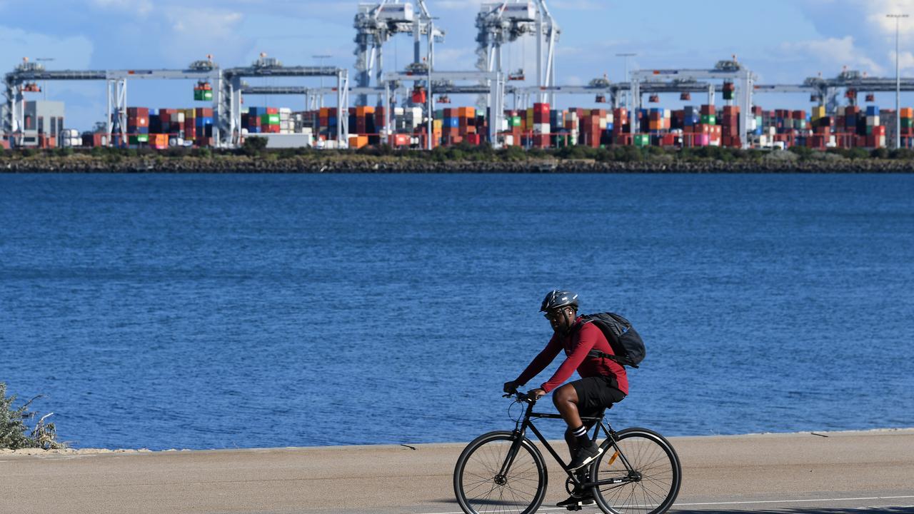 a man riding a bike in Melbourne