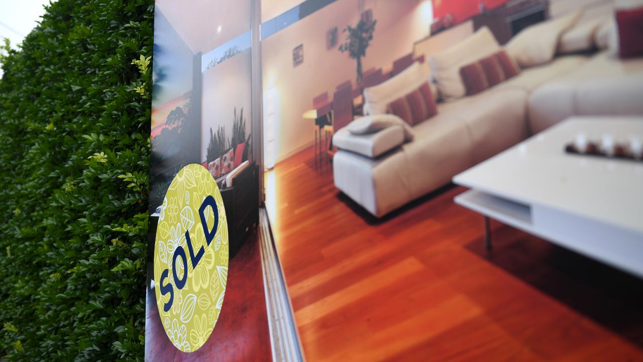 A sold sign displayed in front of a house (file image)