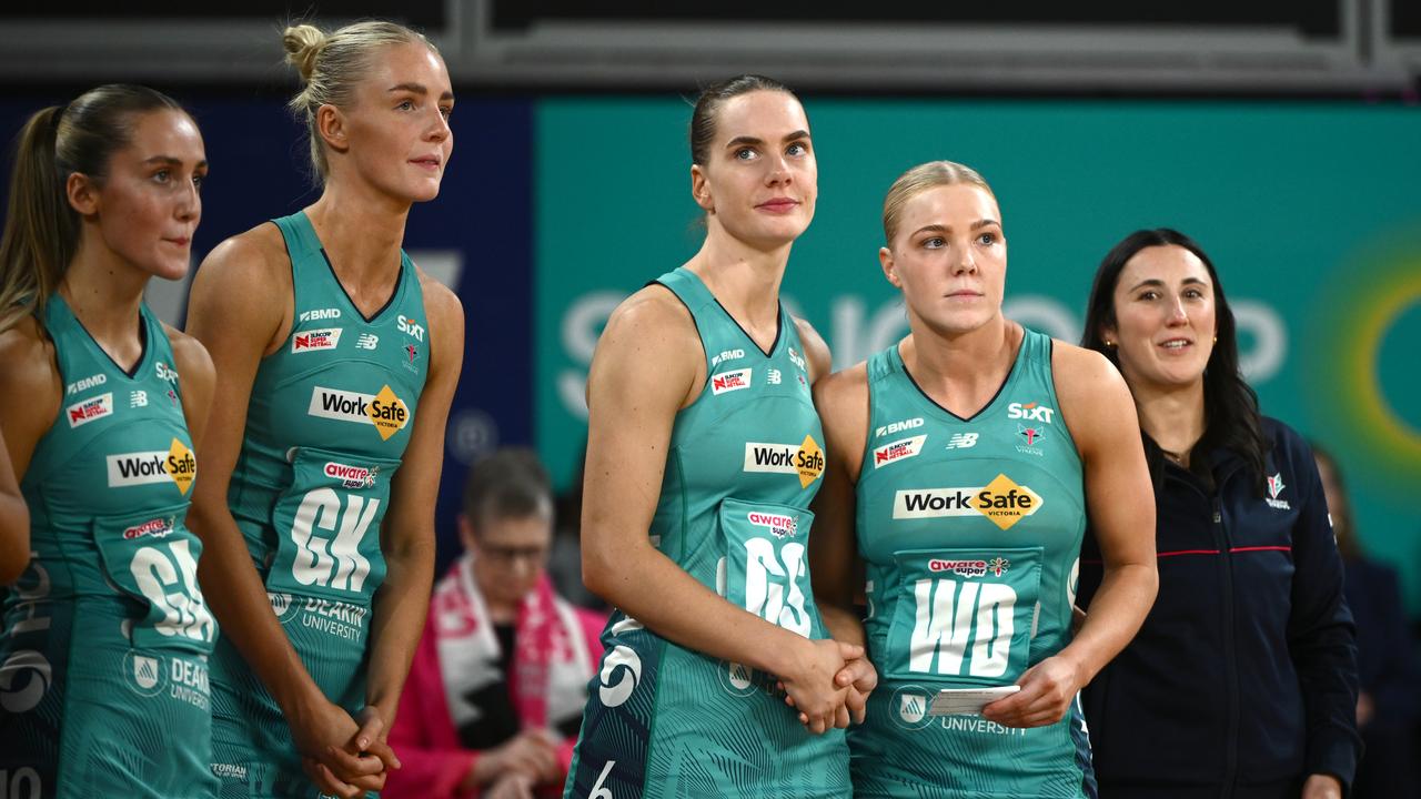 Kate Moloney (second from right) of the Vixens