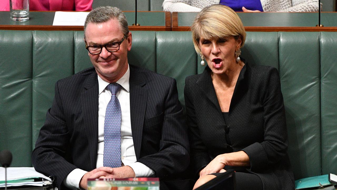 Christopher Pyne and Julie Bishop (file image)