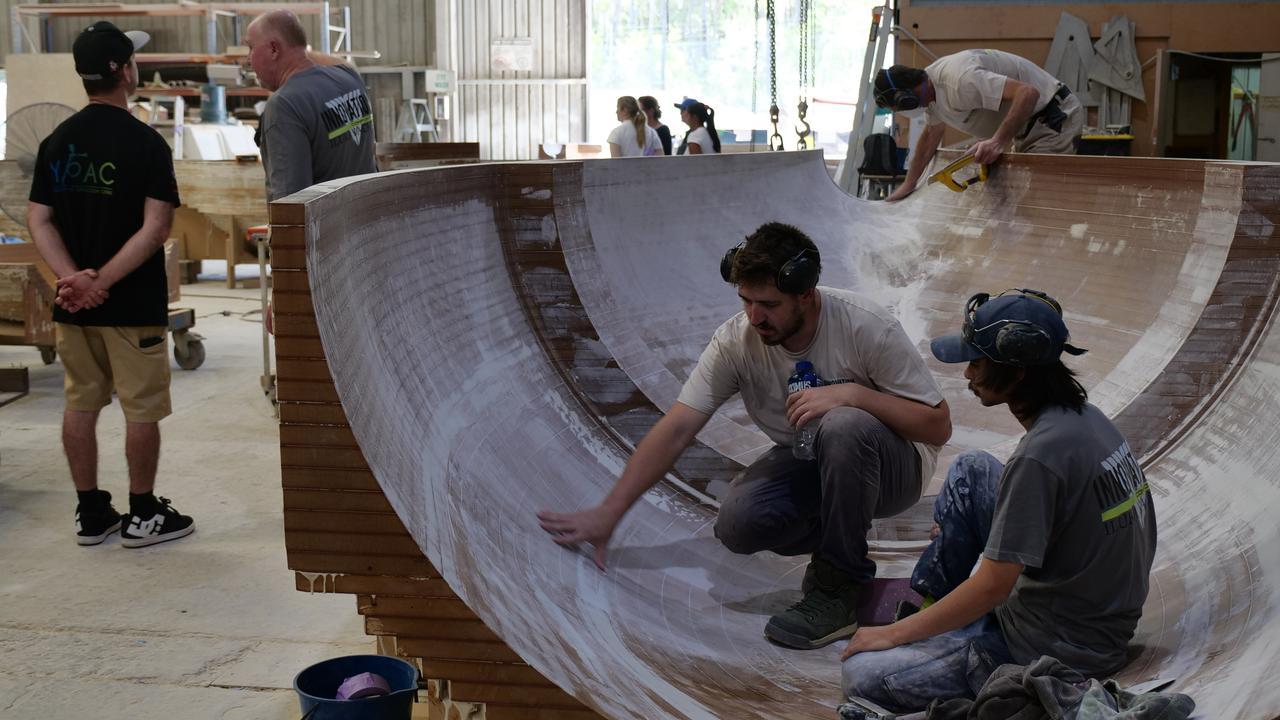 Monuments for Fishes by artist Mikala Dwyer shown in production