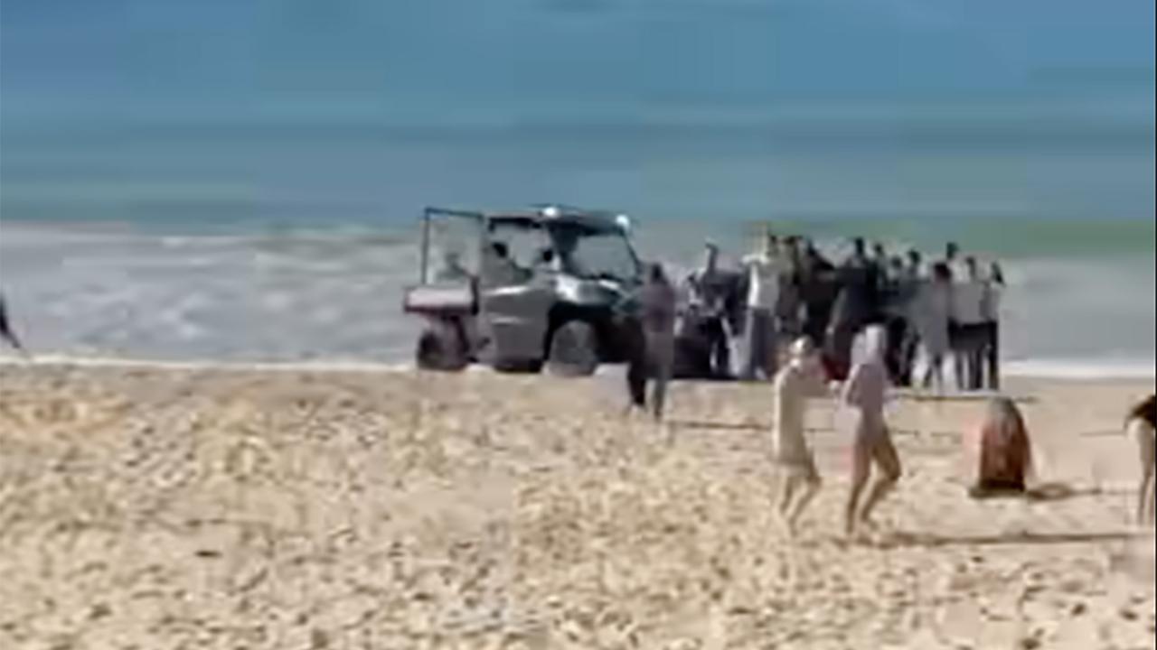 Shark attack victim on Coogee Beach