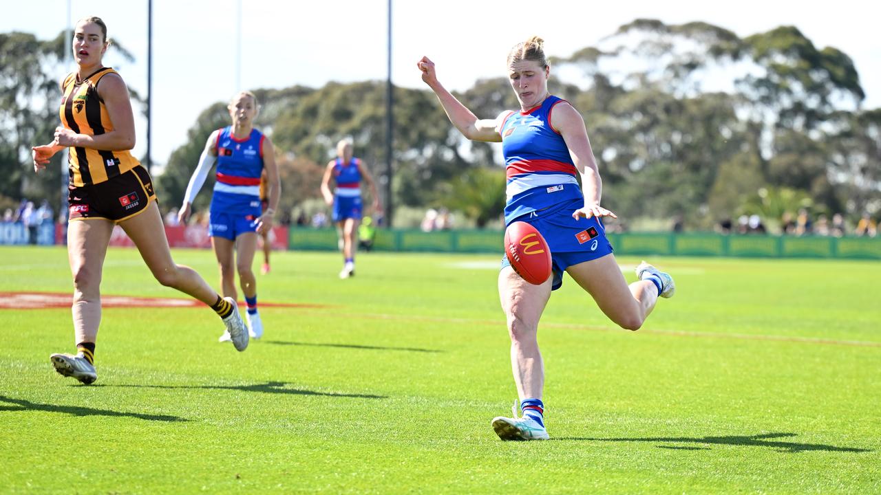 It was a busy day for the Bulldogs' Isabelle Pritchard