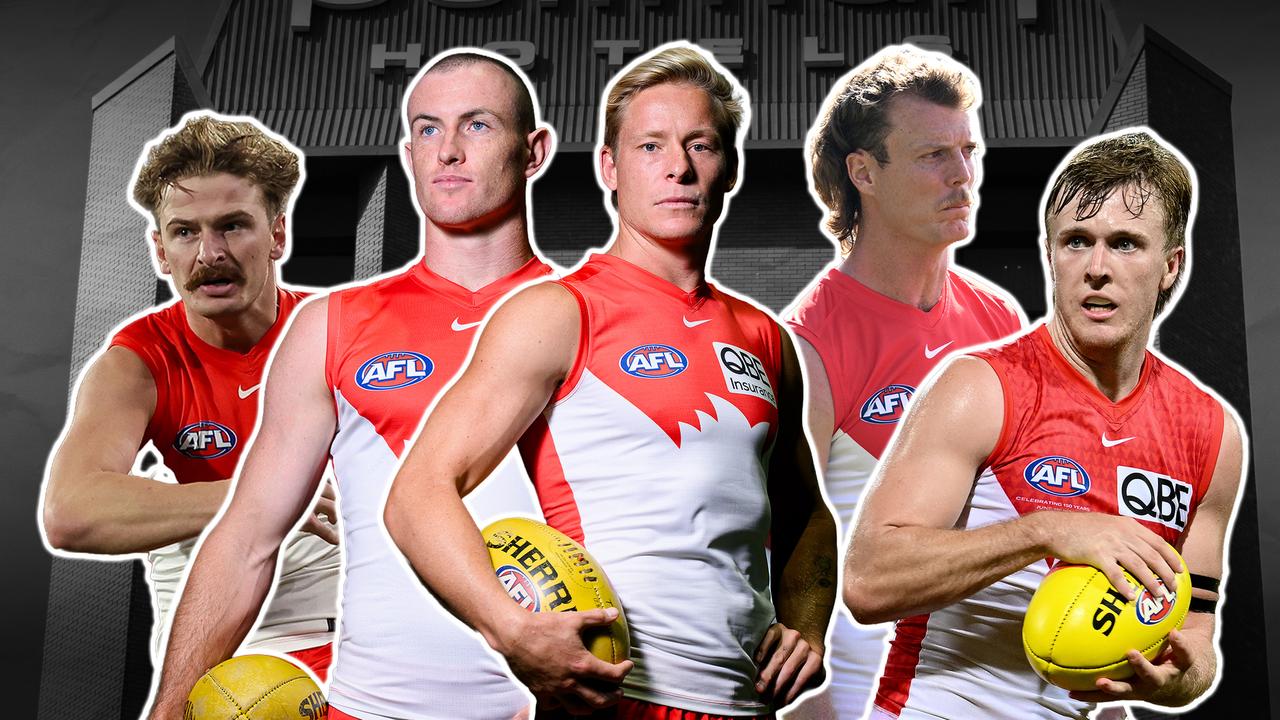 Riley Bice, Chad Warner, Isaac Heeney, Nick Blakey and James Jordon.