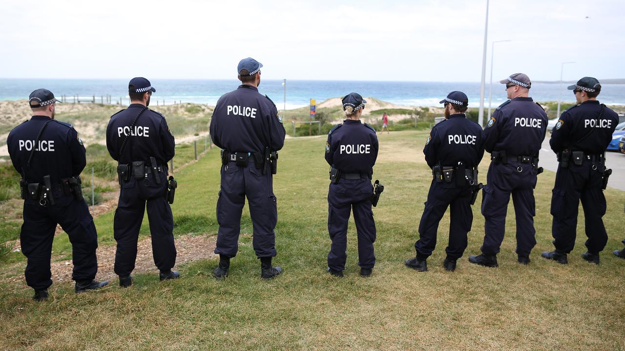 Police stand guard before an event (file image)