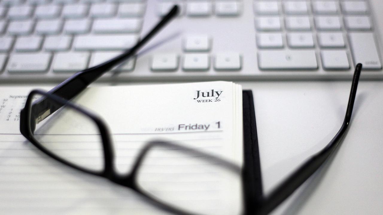 Financial year diary is featured with reading glasses