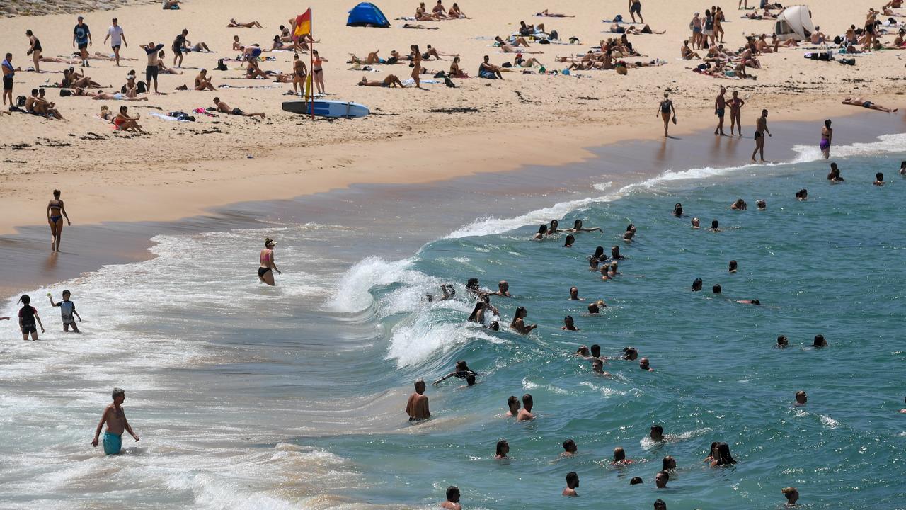 Swimmers at the beach
