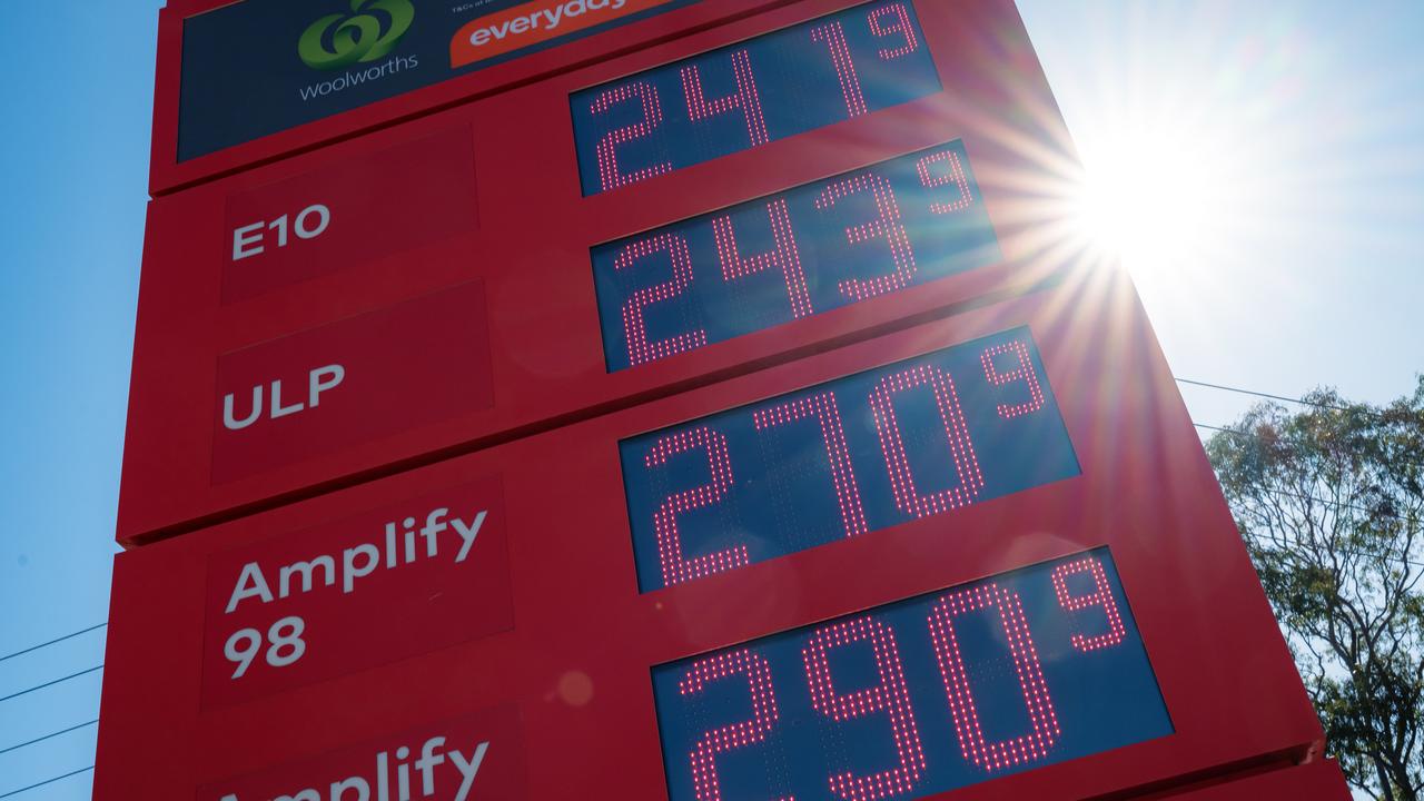 Fuel prices on a sign at a petrol station (file image)